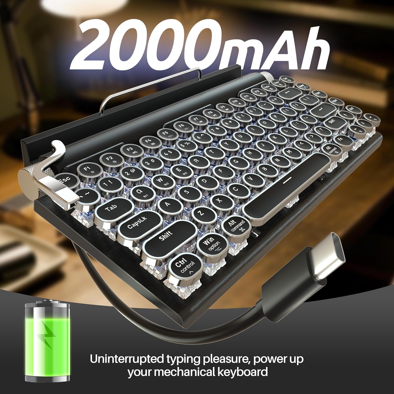 Taiahiro Retro Typewriter Bluetooth Mechanical Keyboard